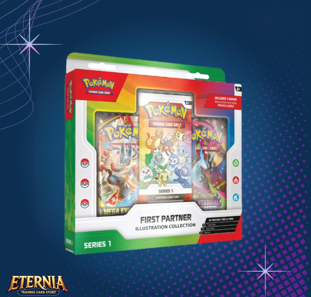 Blister First Partner Illustration (EN ESPAÑOL) Collection Pokémon Aniversario 2026 Preventa
