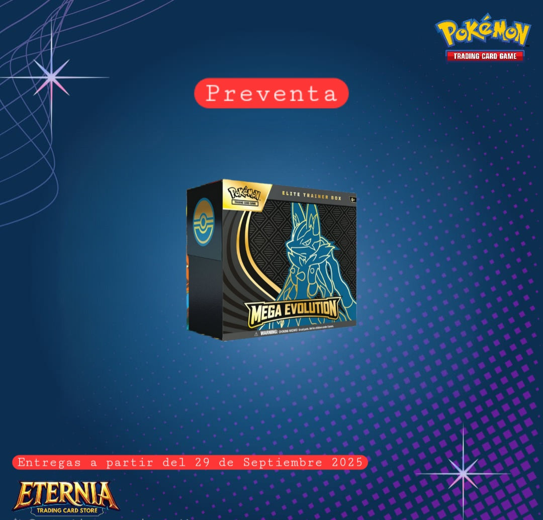 PREVENTA TCG Pokémon Mega Evolution Elite Trainer Box INGLES